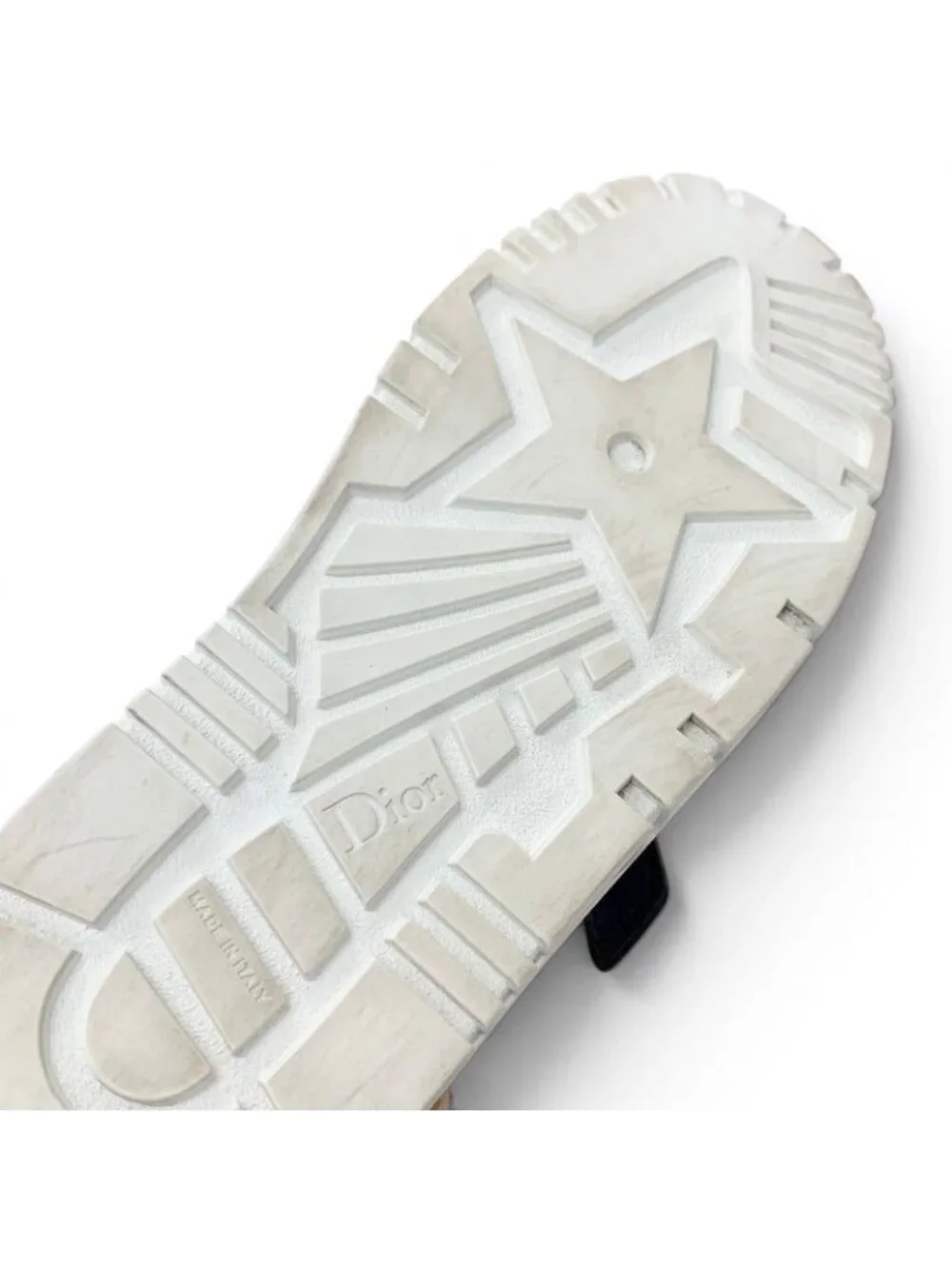Dior Id Sneakers Leather Rubber White Black Logo Velcro - Picture 8 of 10